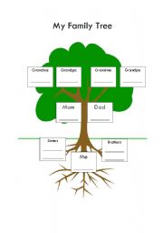 English Worksheet: Family Tree