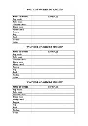 English Worksheet: Free Time Activities