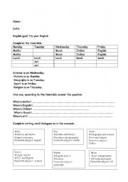 English worksheet: English gym