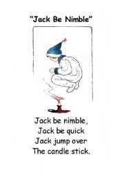 English worksheet: jack be nimble