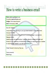 English Worksheet: Business Email