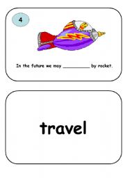 English worksheet: Future Flash Cards 4 of 12