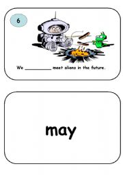 English Worksheet: Future Flash Cards 6 of 12