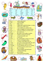 English Worksheet: compound nouns