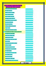 English Worksheet: Find the mistake in each of the following  sentences and write it correctly