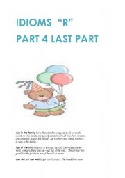 English Worksheet: IDIOMS 