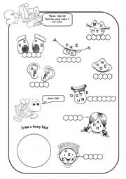 English Worksheet: THE FACE 