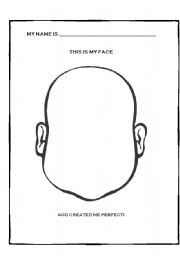 English Worksheet: My face