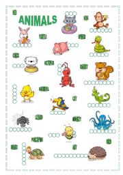 English Worksheet: ANIMALS