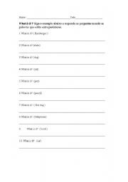 English Worksheet: What is it?