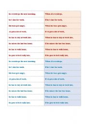 English Worksheet: Zero Conditional dominoes