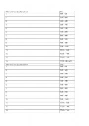 English worksheet: What you do after school