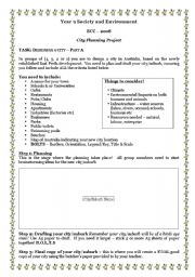 English Worksheet: Year 9 S+E /Mathematics Suburb Planning Worksheet