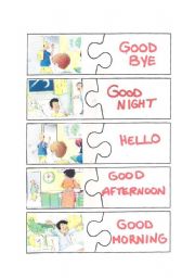 English Worksheet: Greetings puzzle