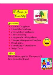 Friendship Recipe