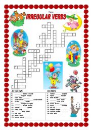 English Worksheet: Irregular verbs - crossword