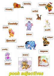English Worksheet: Winnie  the pooh and adjectives