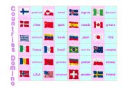 English Worksheet: Countries Domino