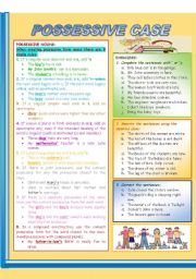 Possessive case - Grammar explanations_exercises