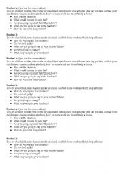 English worksheet: Dialogues