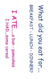 English Worksheet: Food Questions Poster Eat/Like