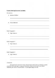 English worksheet: Practice Inferring From a Conclusion