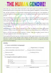 English Worksheet: The Human Genome