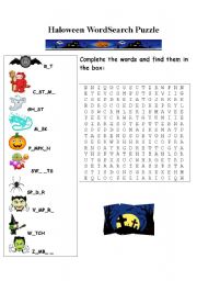 Halloween Wordsearch Puzzle