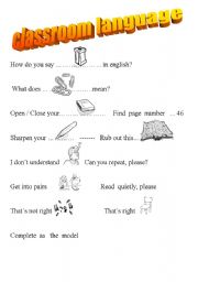 CLASSROOM  LANGUAGE