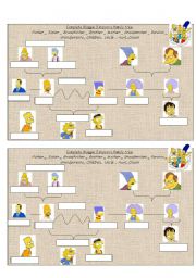 English Worksheet: Match-making Simpson Family