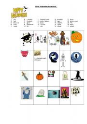 English Worksheet: halloween vocabulary