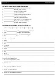 English Worksheet: Simples tenses review