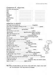 English Worksheet: Adjectives - adverbs