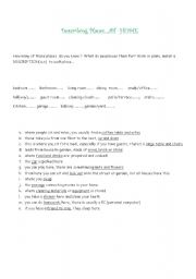 English worksheet: At Home