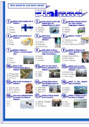 English Worksheet: Finland-Quiz