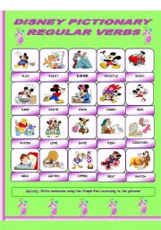 Disney Pictionary_regular verbs_past simple