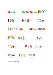 English Worksheet: alphabet