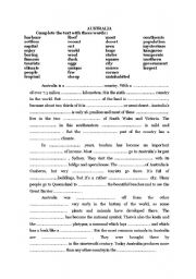 English worksheet: Australia