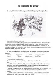 English Worksheet: The Tramp And The Farmer