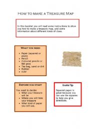 English worksheet: Instructions to make a treasure map