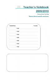 English Worksheet: Teachers notebook