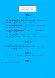 English Worksheet: All about me