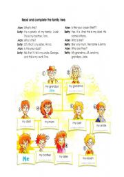 English Worksheet: Family tree