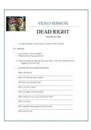 English Worksheet: VIDEO SESSION. TALES FROM THE CRYPT