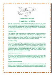 English worksheet: A small Story of RIGA 