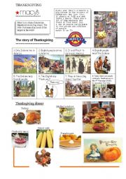 English Worksheet: THANKSGIVING