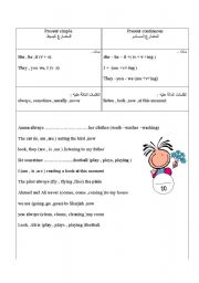 English worksheet: present