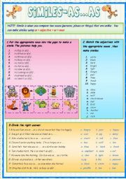 English Worksheet: Similes -As ...as