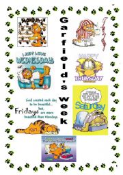 English Worksheet: Days of the week by Garfield