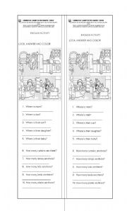 English Worksheet: Where ? and How many?